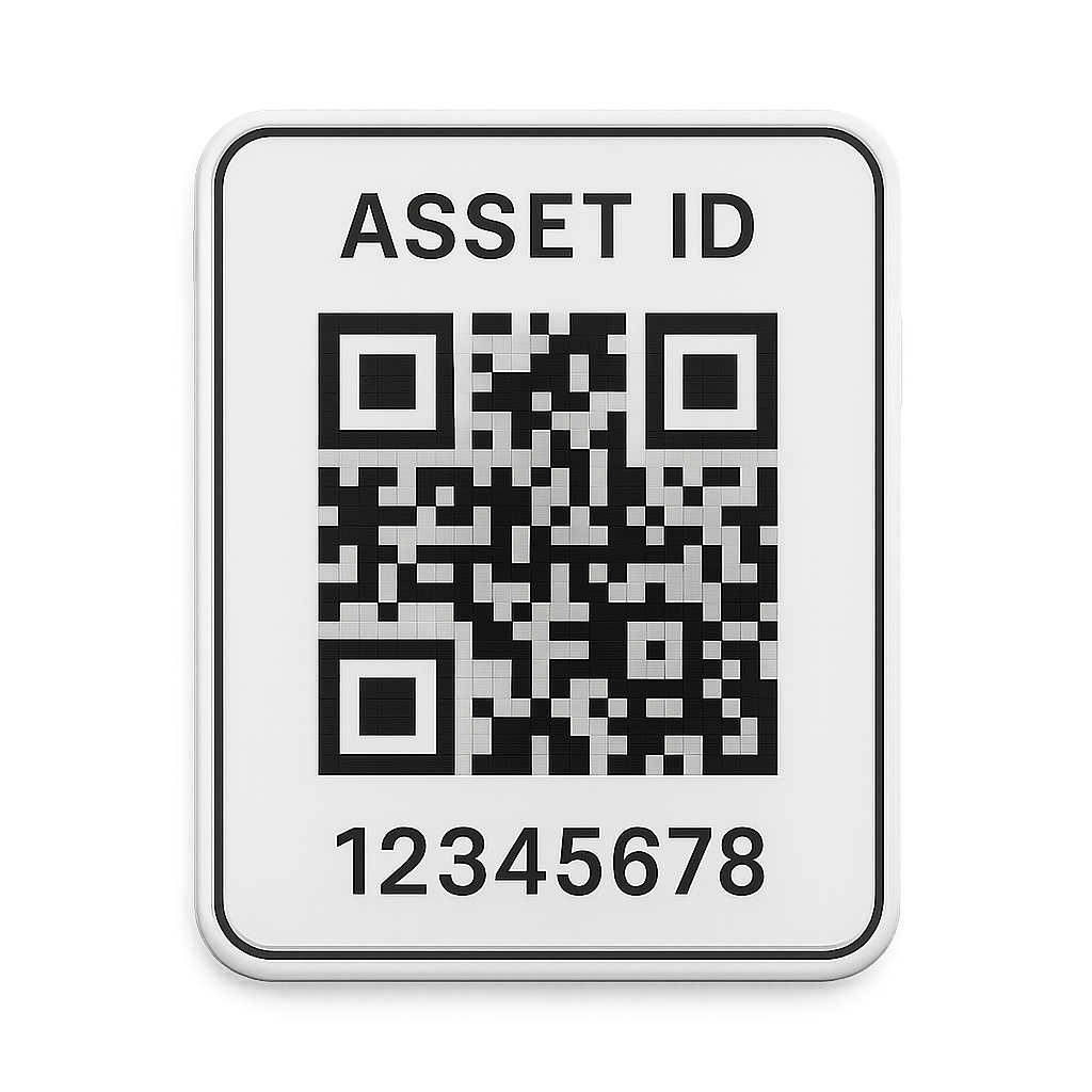 Example device QR label